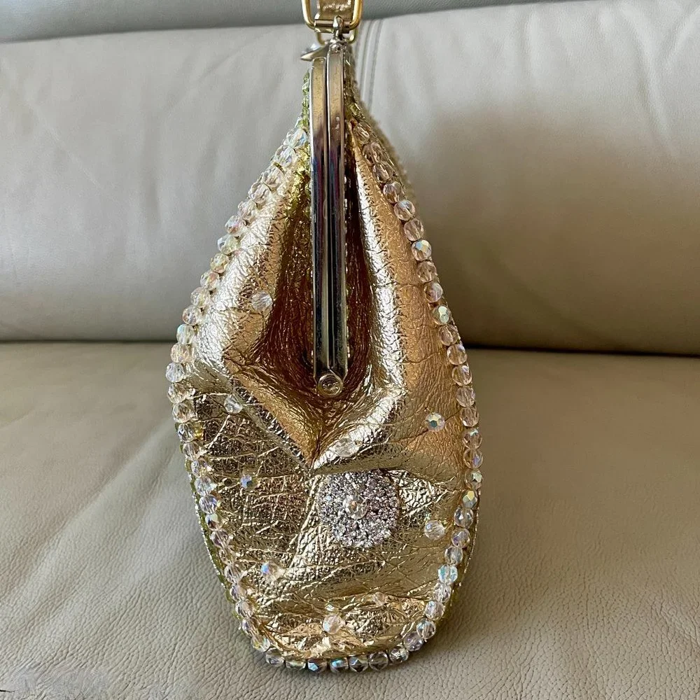 Upcycled, Handcrafted, Large Vintage Evening Bag - Picture 3 of 7